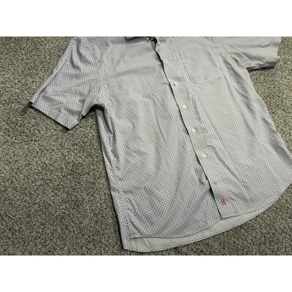 Johnnie O Prep Formance Short Sleeve Mens Medium Red White Blue Shirt - Picture 3 of 7